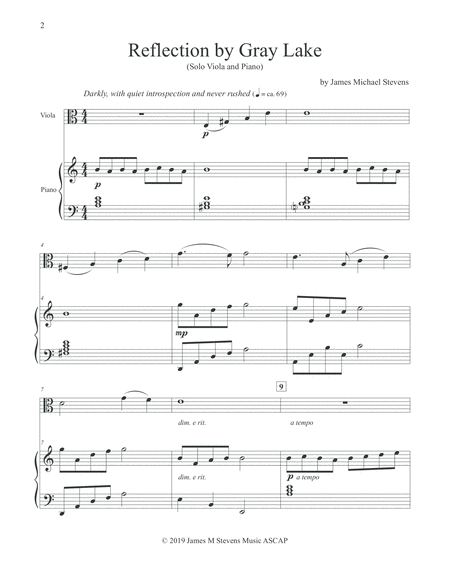 Reflection By Gray Lake Viola Piano Page 2