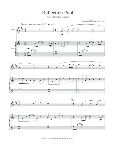 Reflection Pool Clarinet Piano Page 2