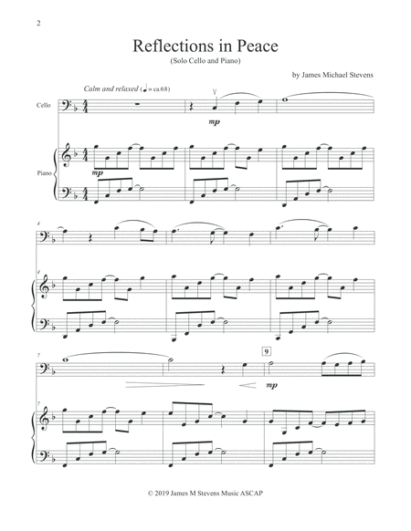 Reflections In Peace Cello Piano Page 2