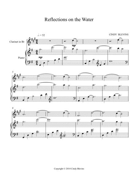 Reflections On The Water For Piano And Clarinet Page 2
