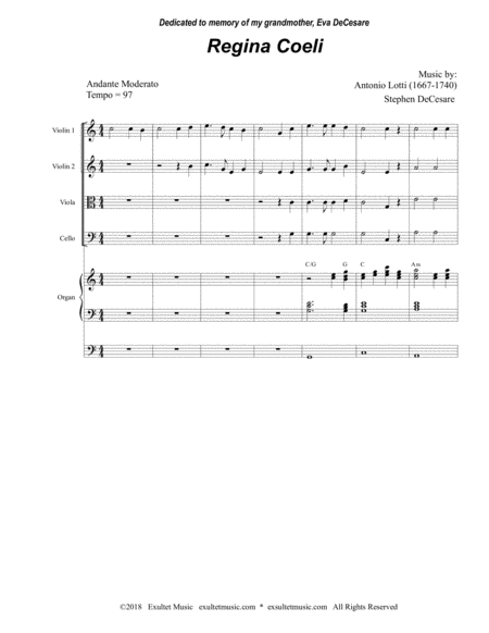 Regina Coeli For String Quartet Page 2