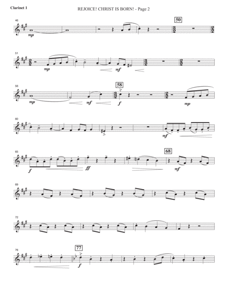 Rejoice Christ Is Born Bb Clarinet 1 Page 2