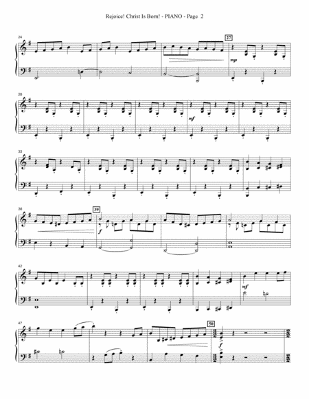 Rejoice Christ Is Born Piano Page 2