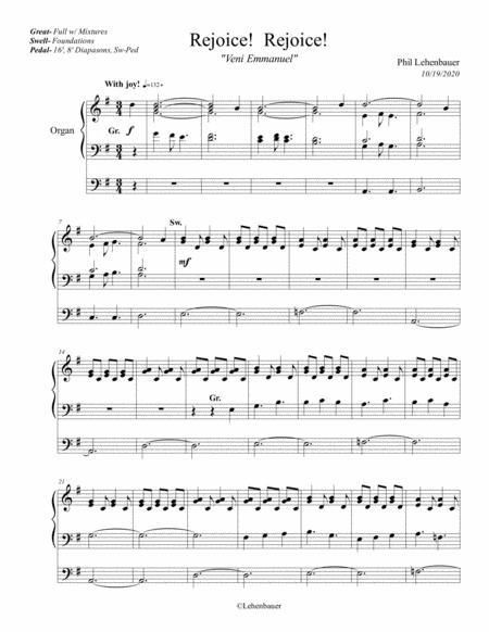 Rejoice Rejoice Veni Emmanuel Organ Work By Phil Lehenbauer Page 2