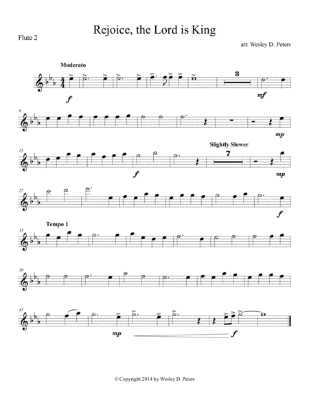 Rejoice The Lord Is King Flute Sextet Page 2