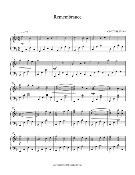 Remembrance An Original Solo For Lever Or Pedal Harp From My Book Gentility Page 2