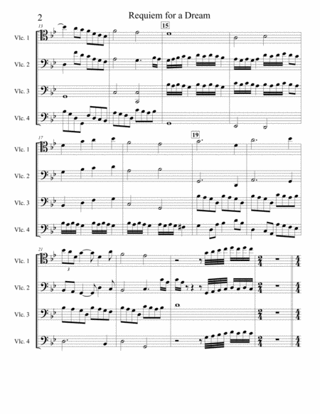 Requiem For A Dream Cello Ensemble Page 2