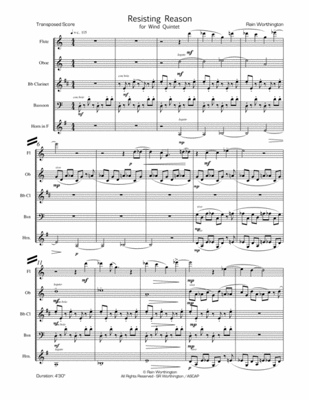 Resisting Reason For Wind Quintet Page 2