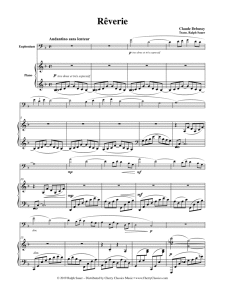 Reverie For Euphonium And Piano Page 2