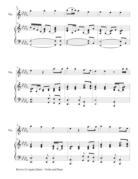 Revive Us Again Duet Violin And Piano Score And Parts Page 2