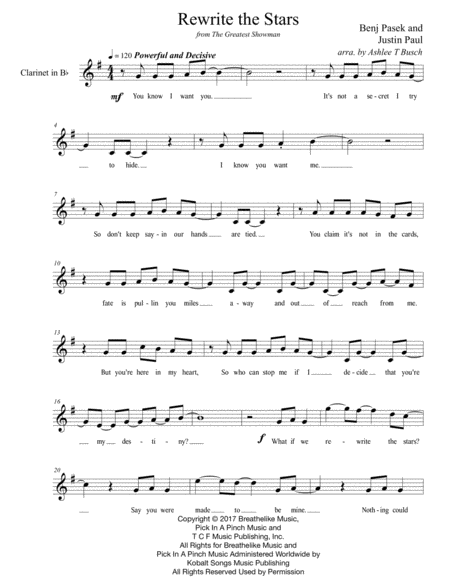 Rewrite The Stars For Clarinet Page 2