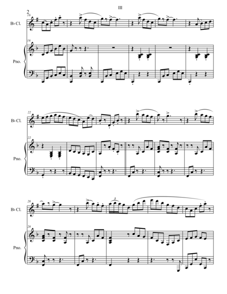 Rhapsody For Clarinet And Piano No 1 Mvt Iii Page 2
