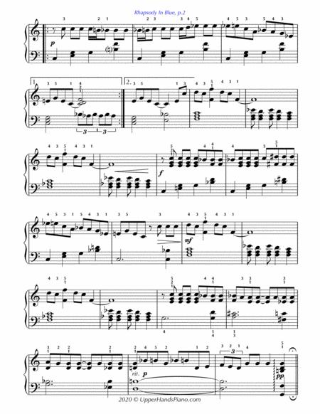 Rhapsody In Blue Simplified For The Early Intermediate To Intermediate Pianist Page 2