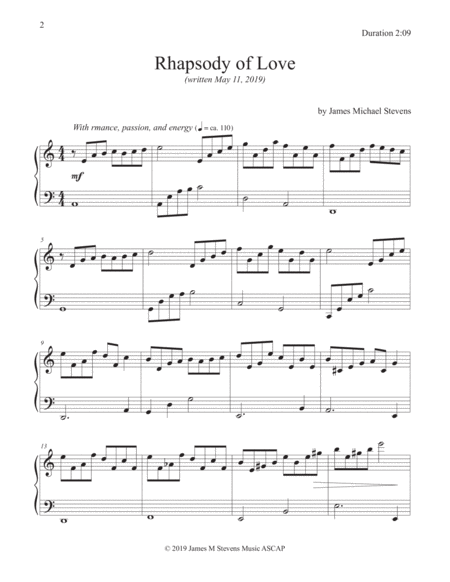 Rhapsody Of Love Romantic Piano Page 2