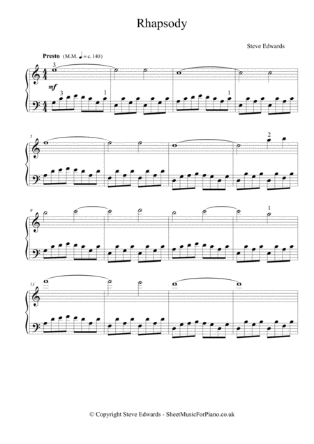 Rhapsody Piano Solo Moderate Page 2