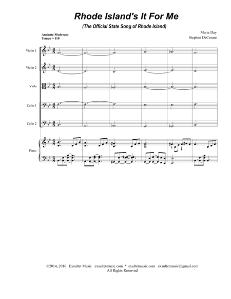 Rhode Islands It For Me For String Quintet Page 2