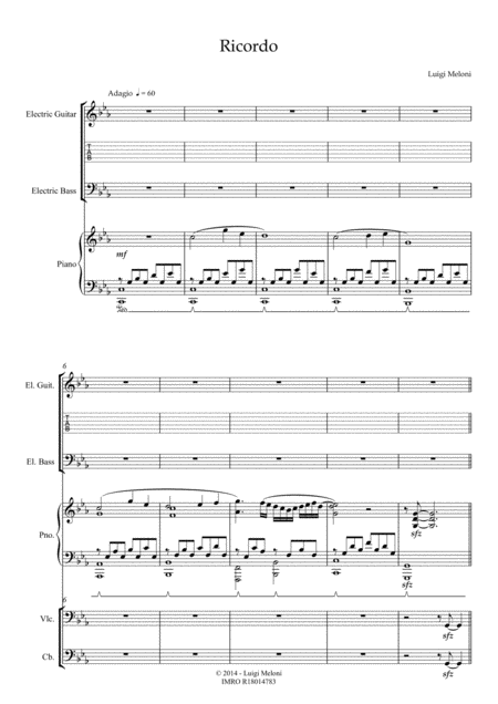 Ricordo Full Score And Set Of Parts Page 2