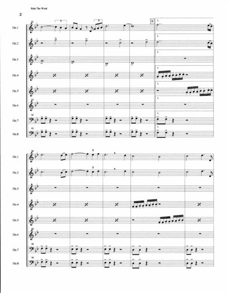 Ride The Wind For French Horn Octet Page 2