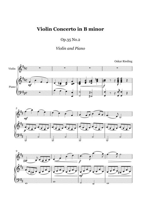 Rieding Violin Concerto In B Minor Op 35 Violin And Piano Page 2