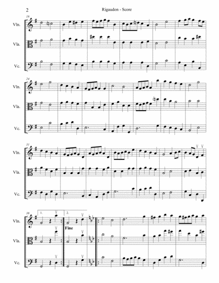 Rigaudon For String Trio Page 2