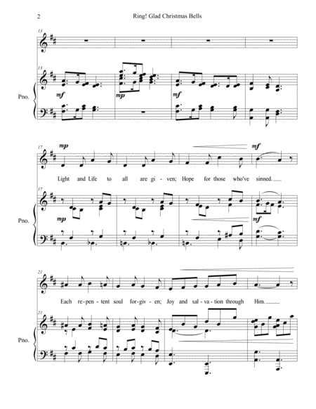 Ring Glad Christmas Bells Vocal Solo For High Voice Page 2