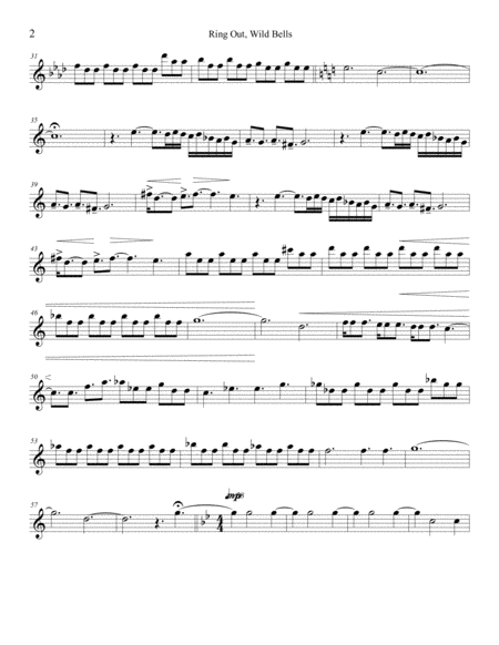 Ring Out Wild Bells Violin I Part Page 2