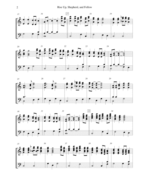 Rise Up Shepherd And Follow For 3 Octave Handbell Choir Page 2