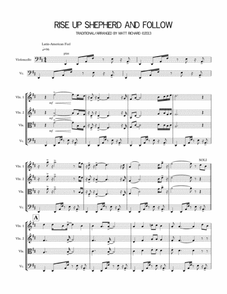 Rise Up Shepherd And Follow String Quartet Page 2