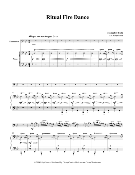 Ritual Fire Dance For Euphonium And Piano Page 2