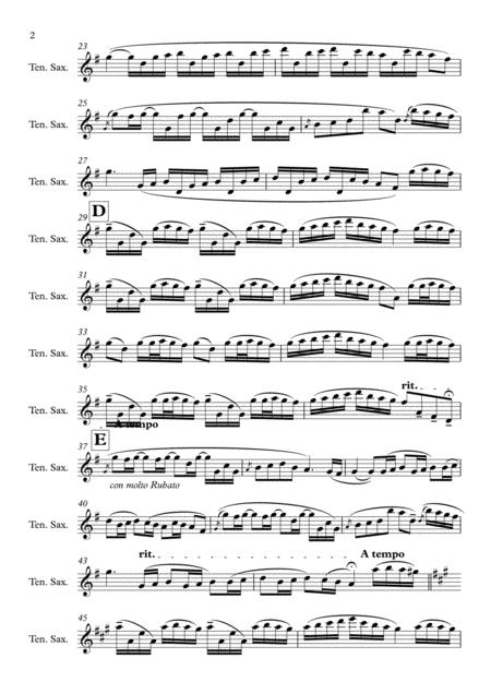 River Flows In You Tenor Saxophone Solo Part Page 2