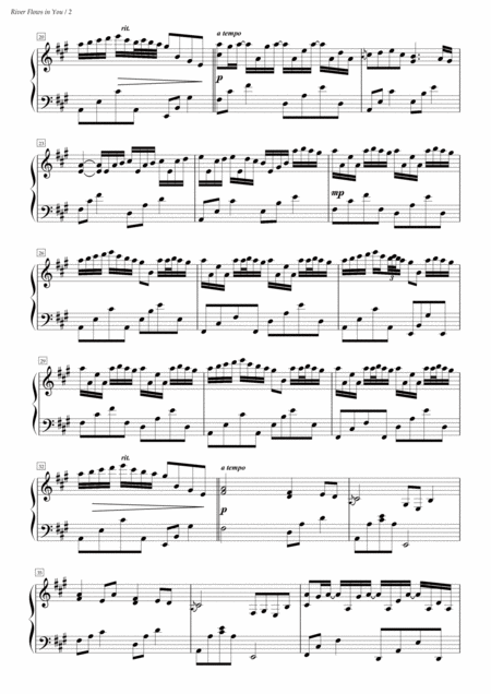 River Flows In You Yirumas 2011 Live Concert Version Piano Solo Page 2