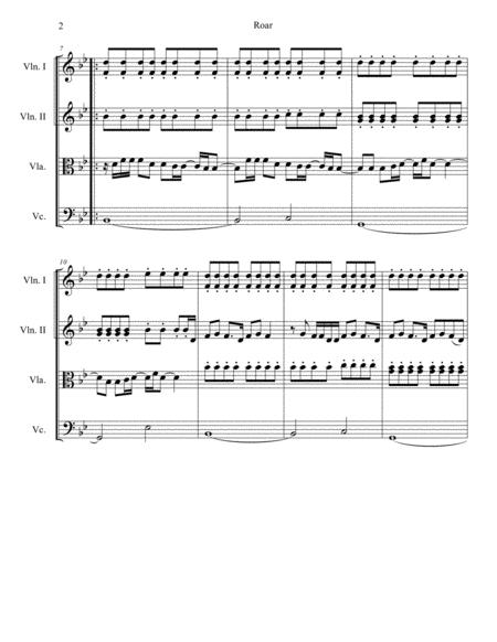 Roar By Katy Perry For String Quartet Page 2