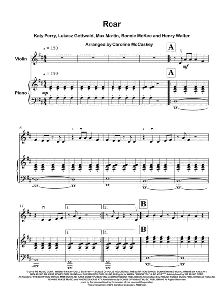 Roar Solo Violin Piano Accompaniment Page 2