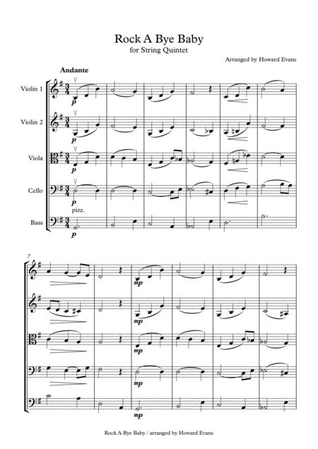 Rock A Bye Baby For String Quintet Page 2