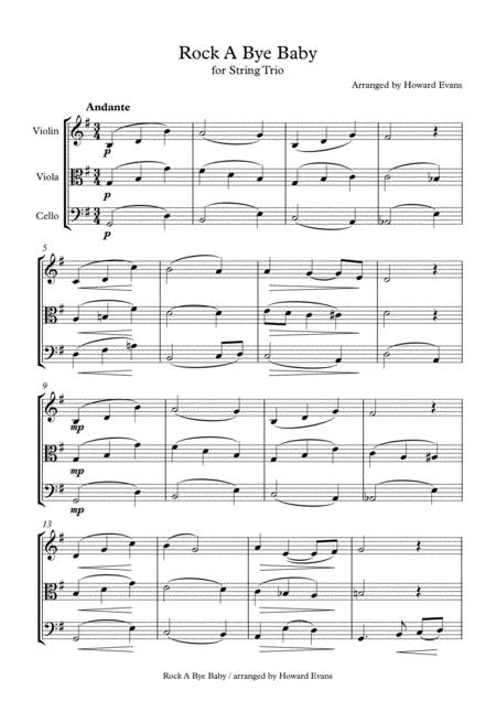 Rock A Bye Baby For String Trio Page 2
