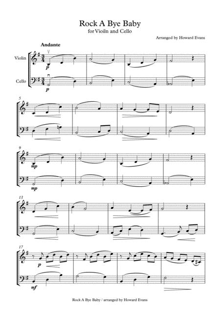 Rock A Bye Baby For Violin And Cello Page 2