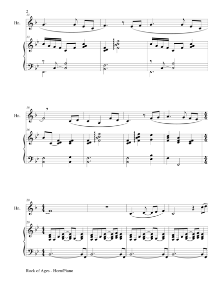 Rock Of Ages F Horn Piano And Horn Part Page 2