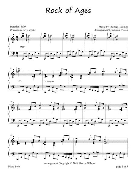 Rock Of Ages Piano Solo Page 2