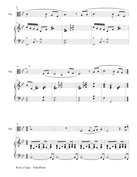 Rock Of Ages Viola Piano And Viola Part Page 2