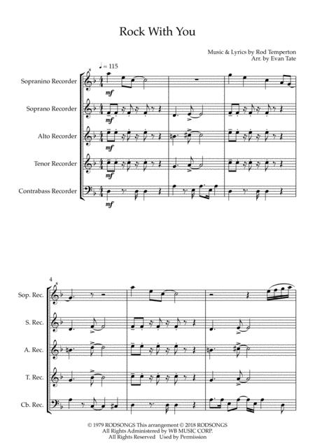 Rock With You For Recorder Ensemble Page 2