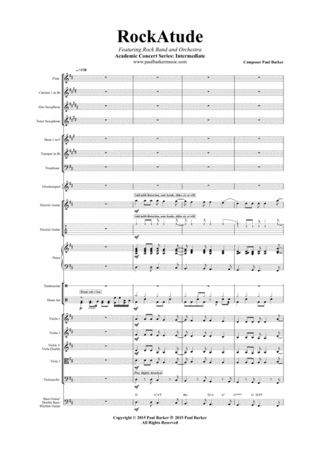 Rockatude Lead Guitar Orchestra Version Score And Parts Page 2