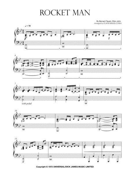 Rocket Man For Intermediate Advanced Piano Solo Page 2