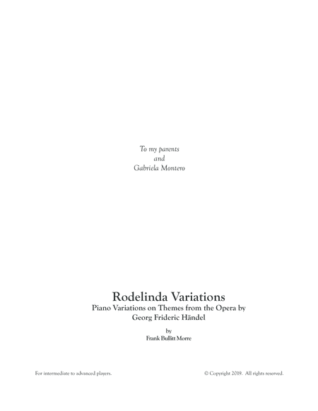 Rodelinda Variations Piano Variations On Themes From The Opera By Gf Handel Page 2