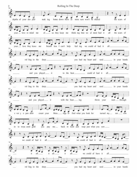 Rolling In The Deep Easy Key Of C Trumpet Page 2