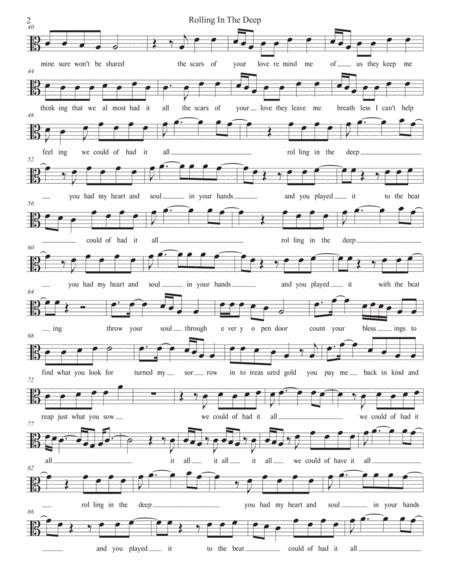 Rolling In The Deep Easy Key Of C Viola Page 2
