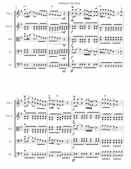 Rolling In The Deep For String Orchestra Page 2