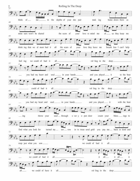 Rolling In The Deep Original Key Cello Page 2
