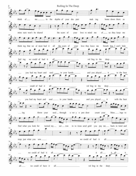 Rolling In The Deep Original Key Oboe Page 2