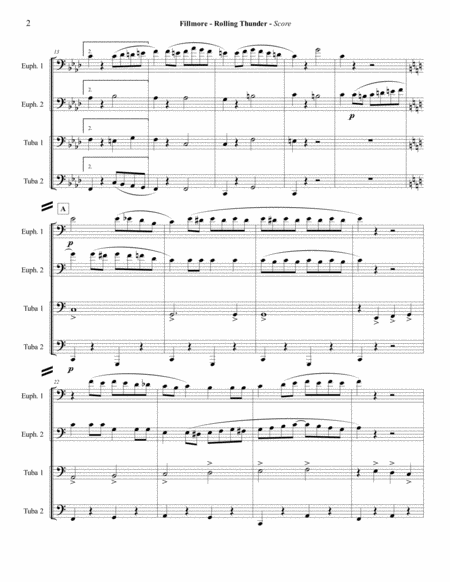 Rolling Thunder Screamer March For Tuba Quartet Page 2