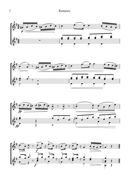 Romance For Descant Recorder And Guitar Page 2